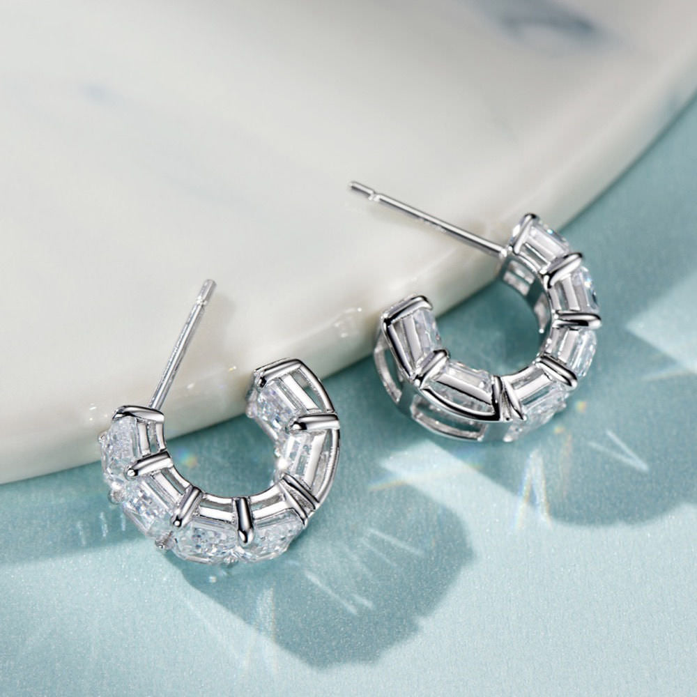 Rhinestone Stud Earrings