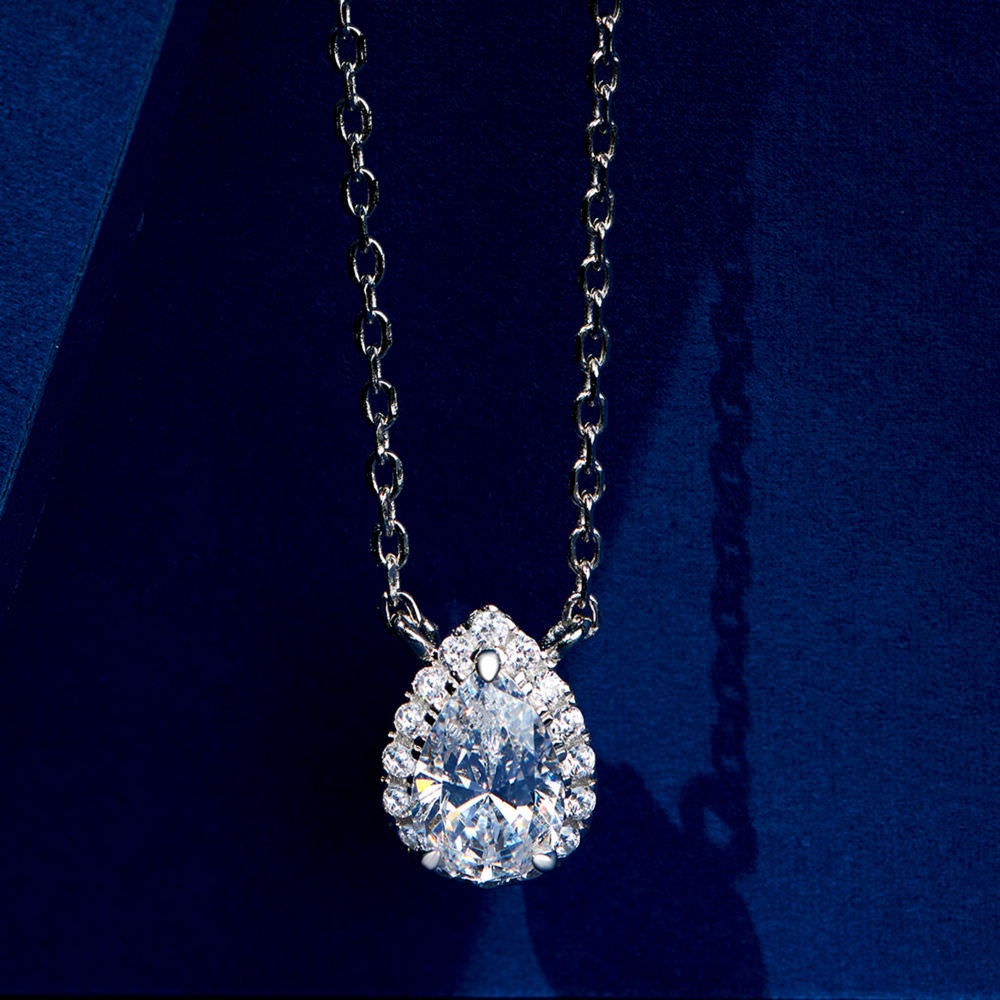 Teardrop Diamond Necklace For Women Jewelry