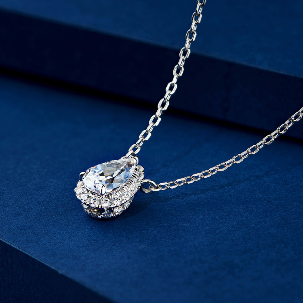 Teardrop Diamond Necklace For Women Jewelry