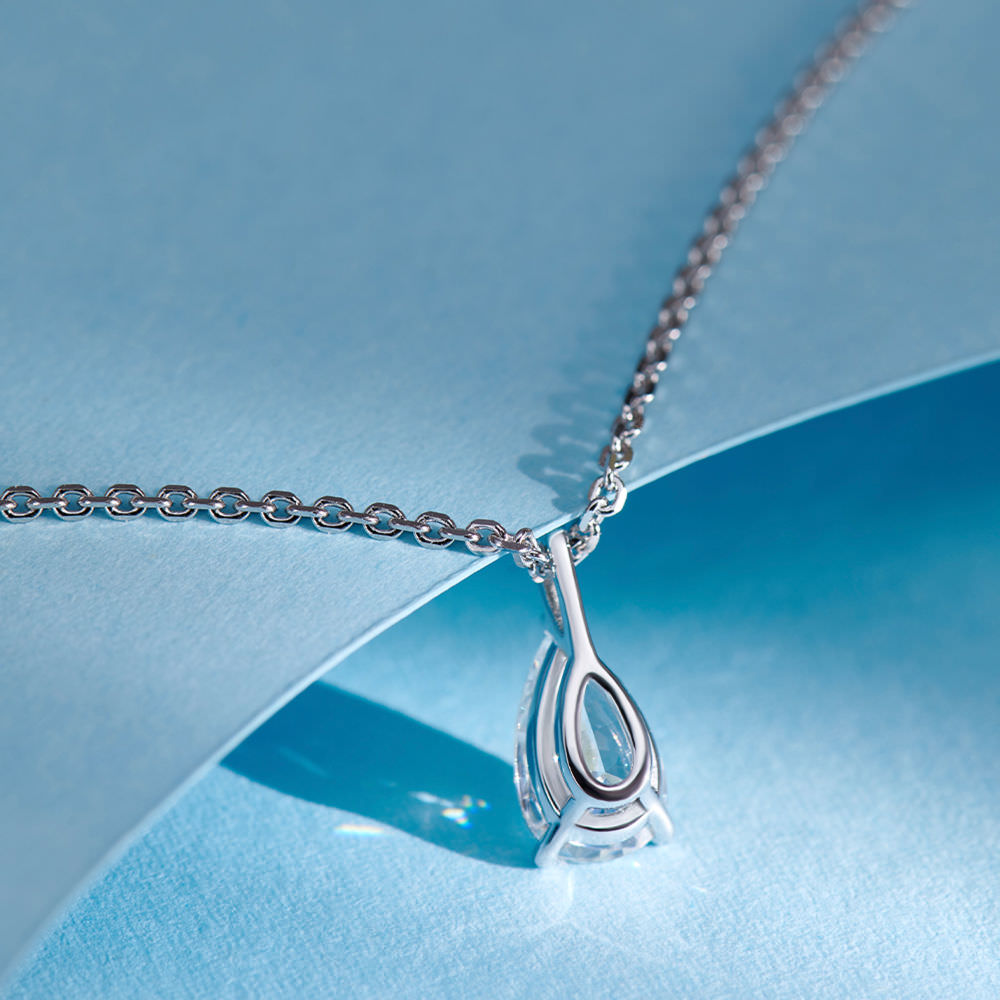 Water Drop Diamond Necklace For Women Jewelry