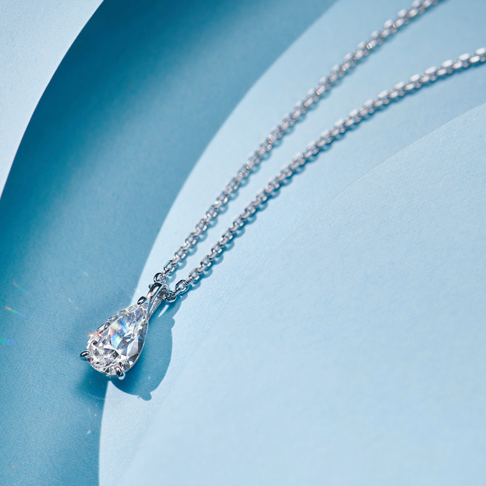 Water Drop Diamond Necklace For Women Jewelry