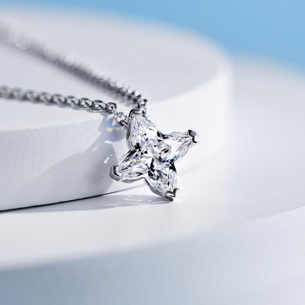 Star Diamond Necklace For Women Jewelry
