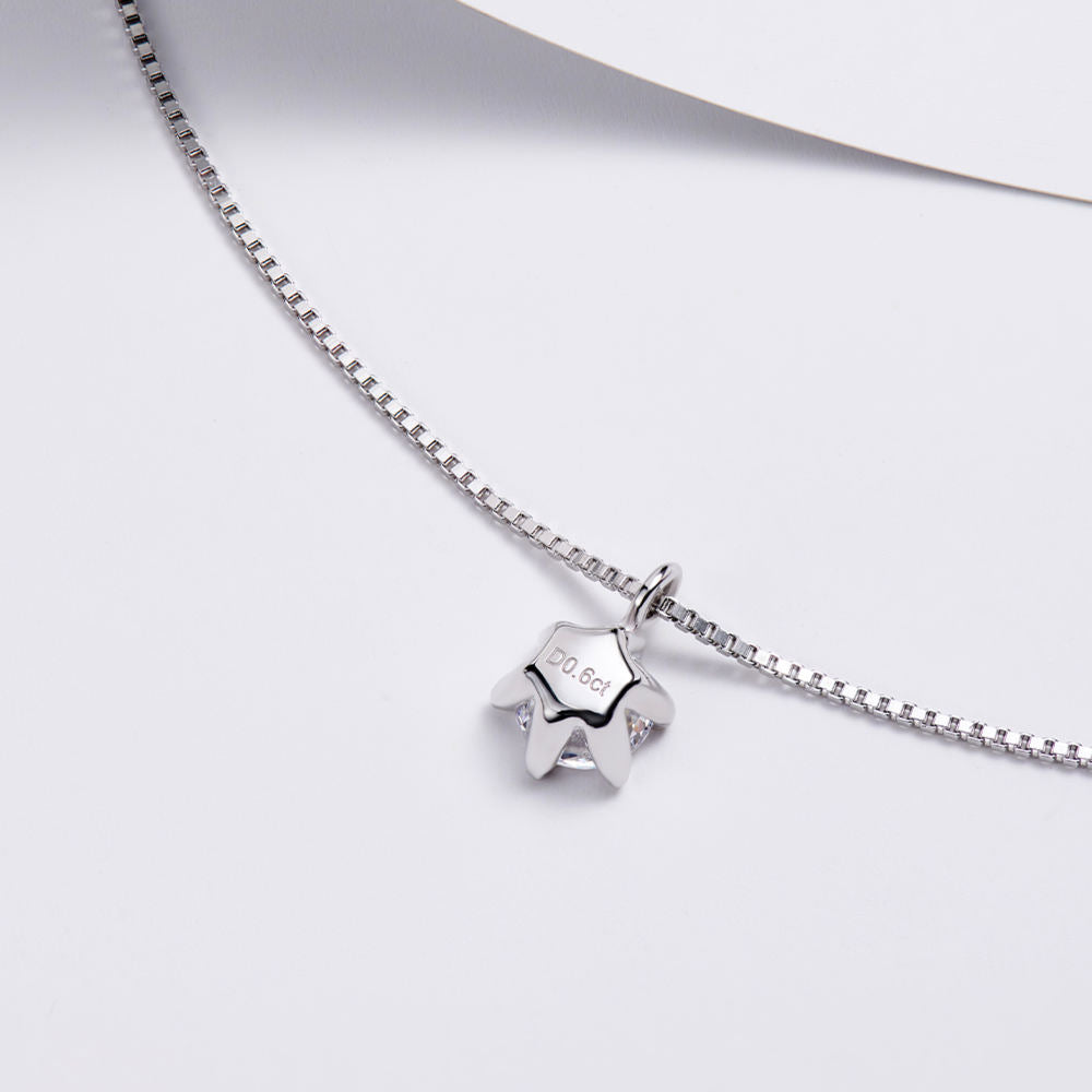 Six-pronged Solitaire Necklace For Women Jewelry