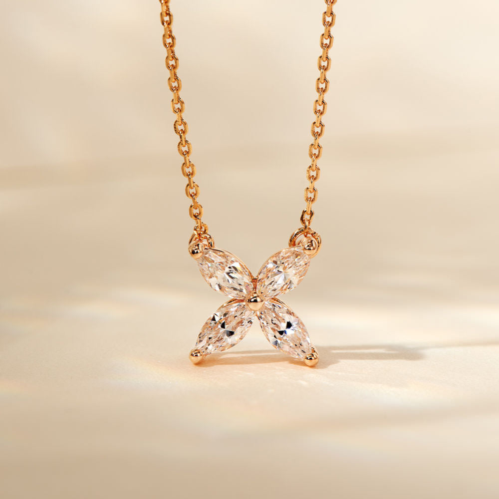 Leaf Diamond Necklace For Women Jewelry