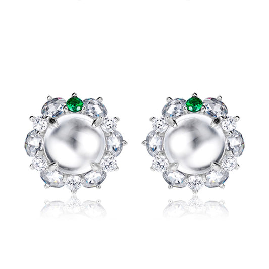 Jade and Diamond Earrings