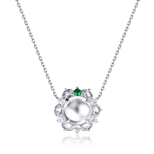 Water Foam Jade Diamond Necklace For Women Jewelry