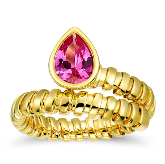 Wrapped Spring Snake Ring For Women Jewelry