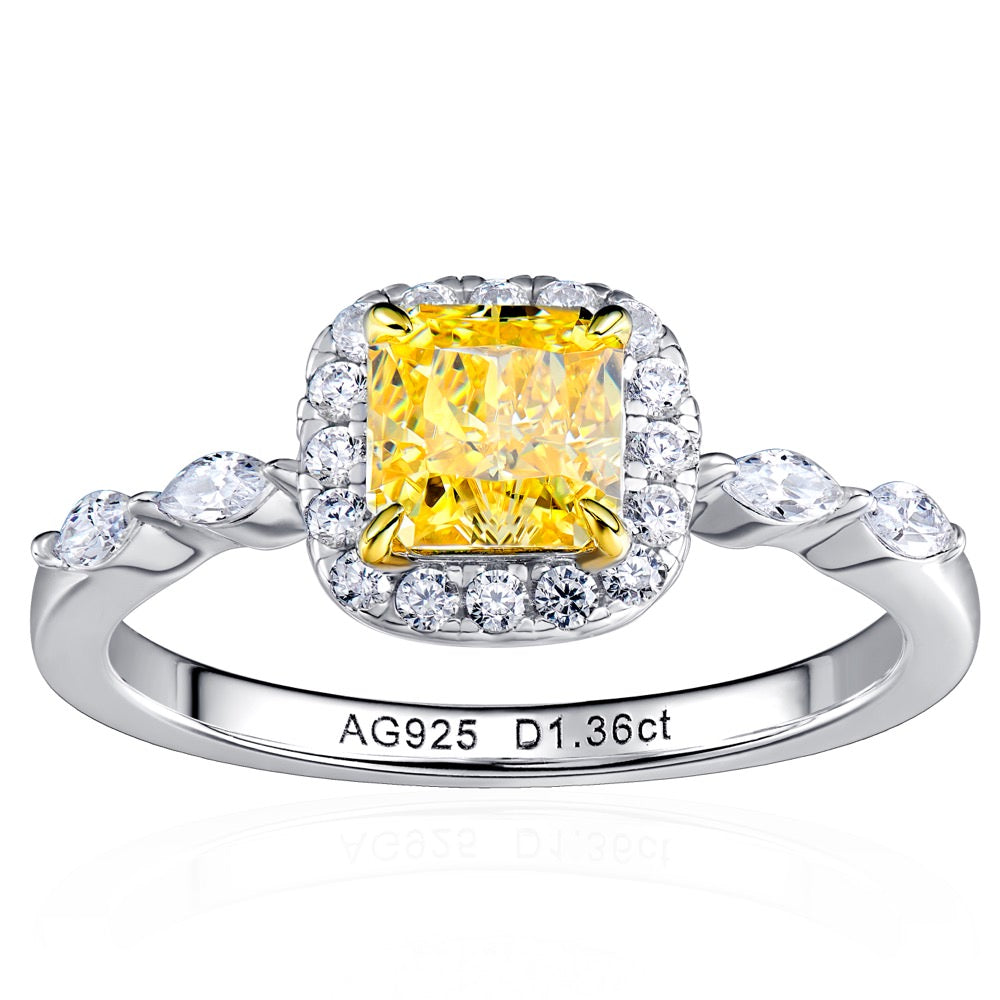 Star Colored Diamond Ring For Women Jewelry