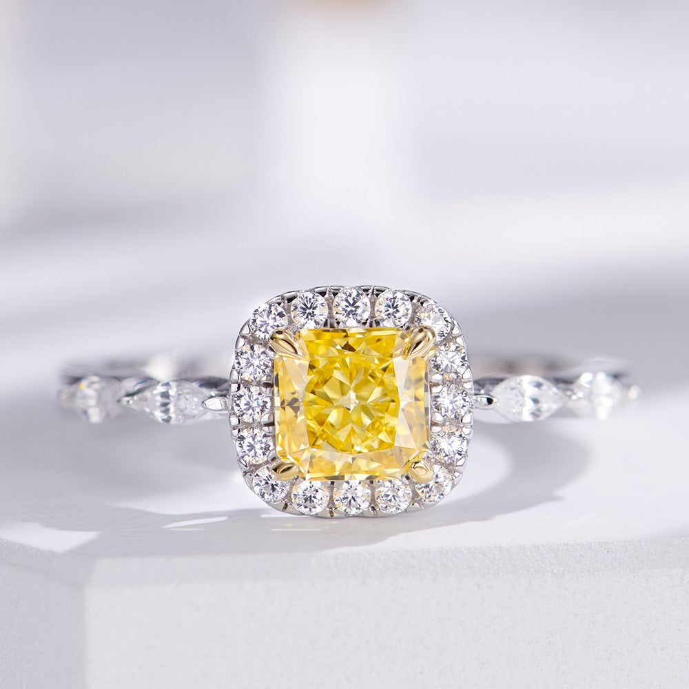 Star Colored Diamond Ring For Women Jewelry