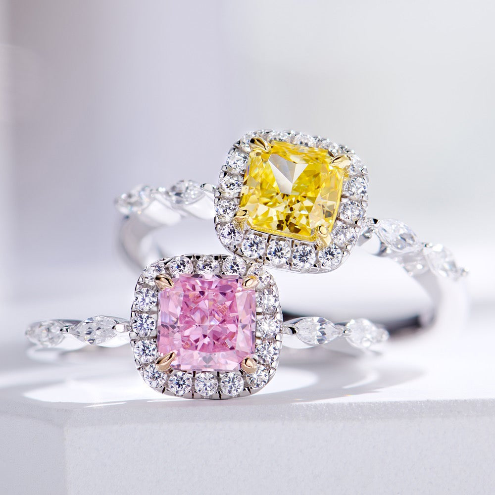 Star Colored Diamond Ring For Women Jewelry