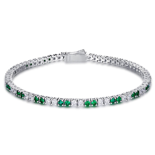 Intercolored Green Spinel Bracelet