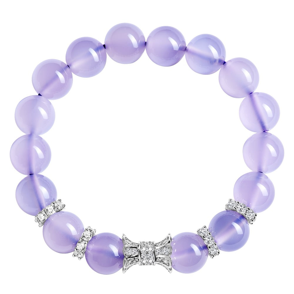 Purple Chalcedony Bracelet For Women Jewelry