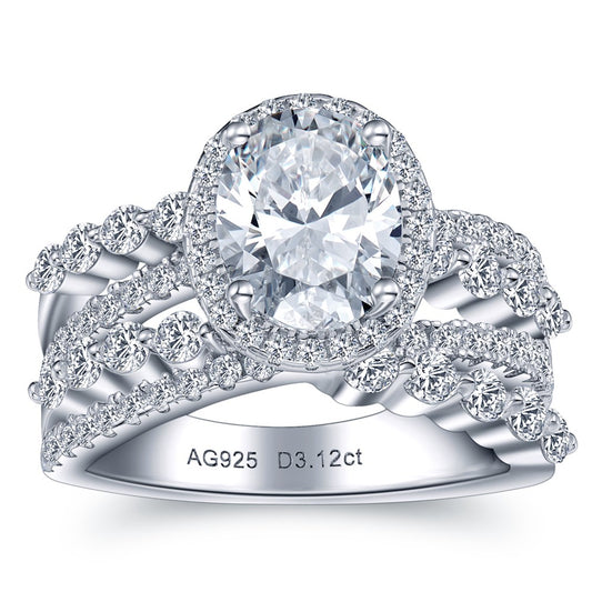 Crossed Diamond Ring For Women Jewelry