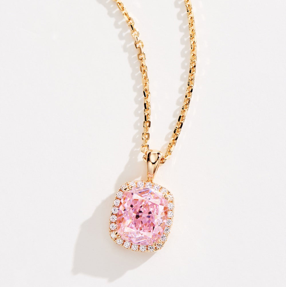 Square Diamond Necklace For Women Jewelry