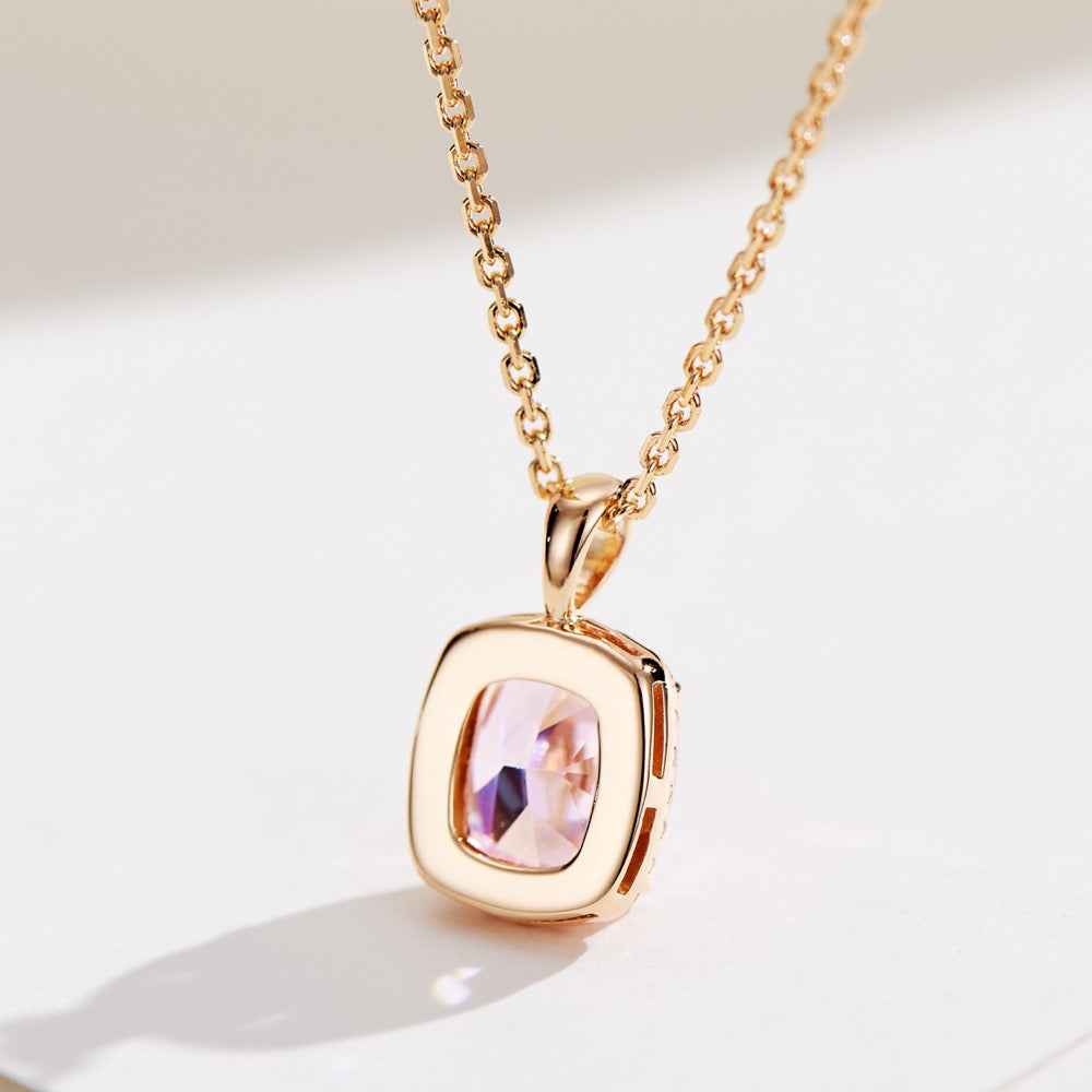 Square Diamond Necklace For Women Jewelry