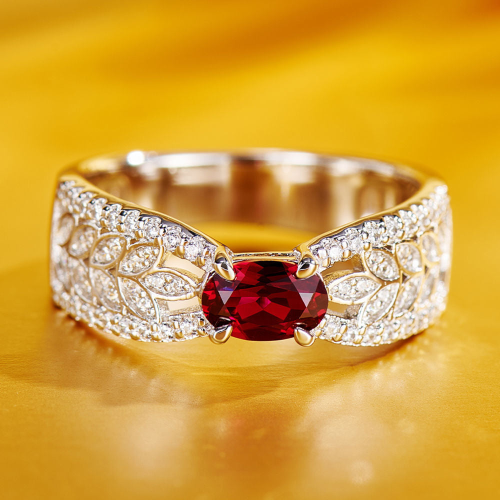 Ruby Wheat Ring For Women Jewelry