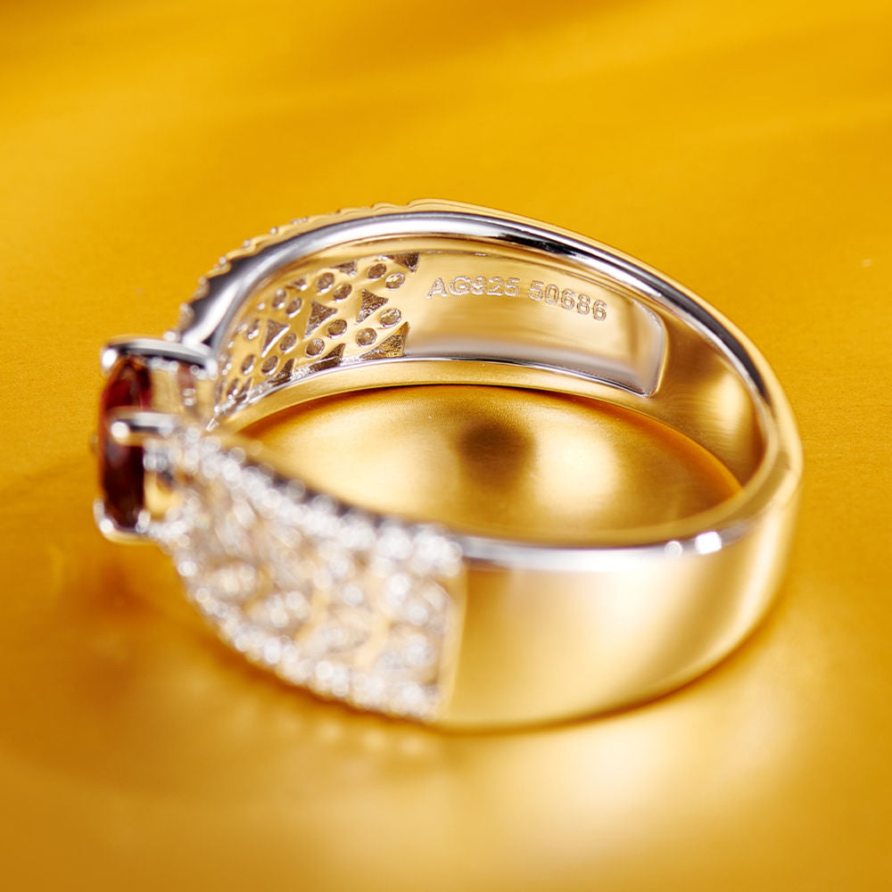 Ruby Wheat Ring For Women Jewelry