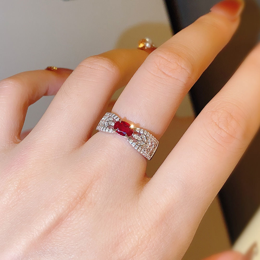 Ruby Wheat Ring For Women Jewelry