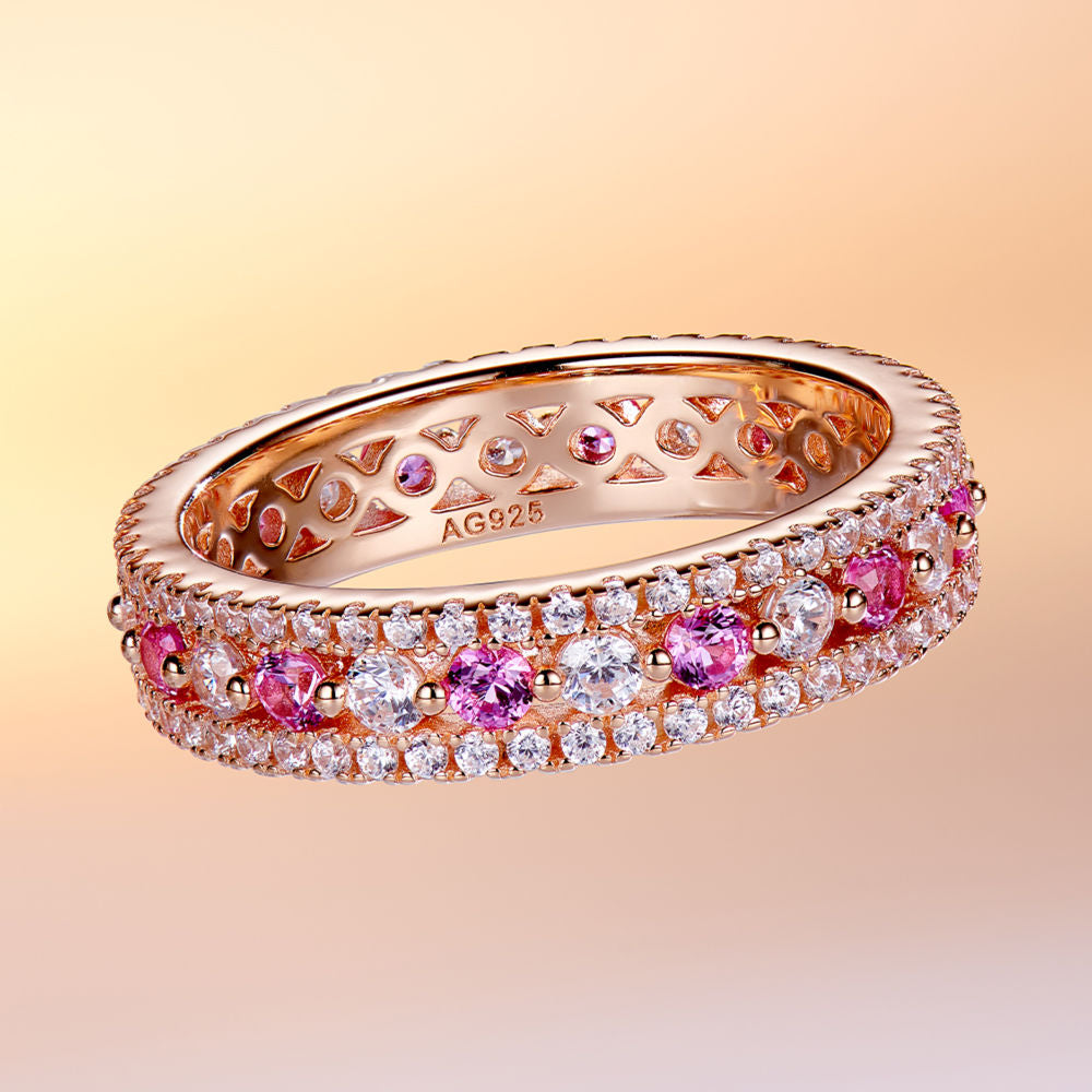 Intercolored Diamond Ring