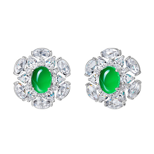 Chrysoprase Fireworks Earrings