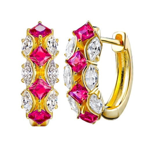 Spinel Diamond Earrings