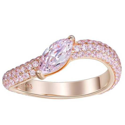 Wave Diamond Ring For Women Jewelry