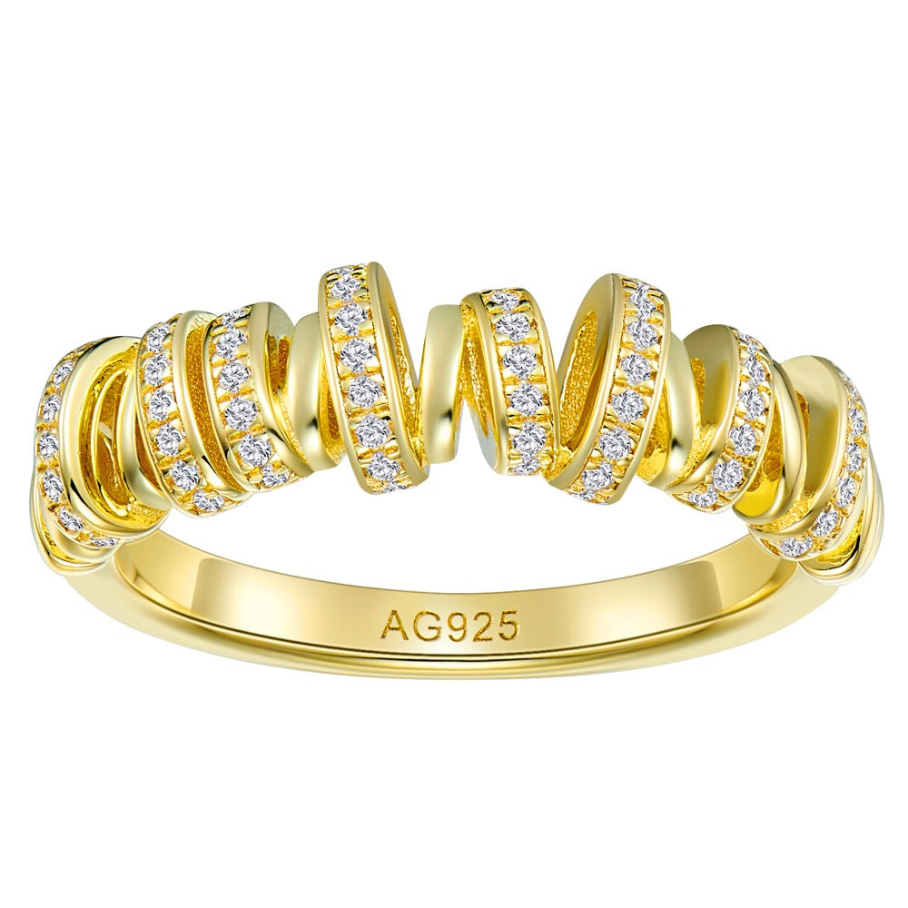 Irregular Twist Ring For Women Jewelry