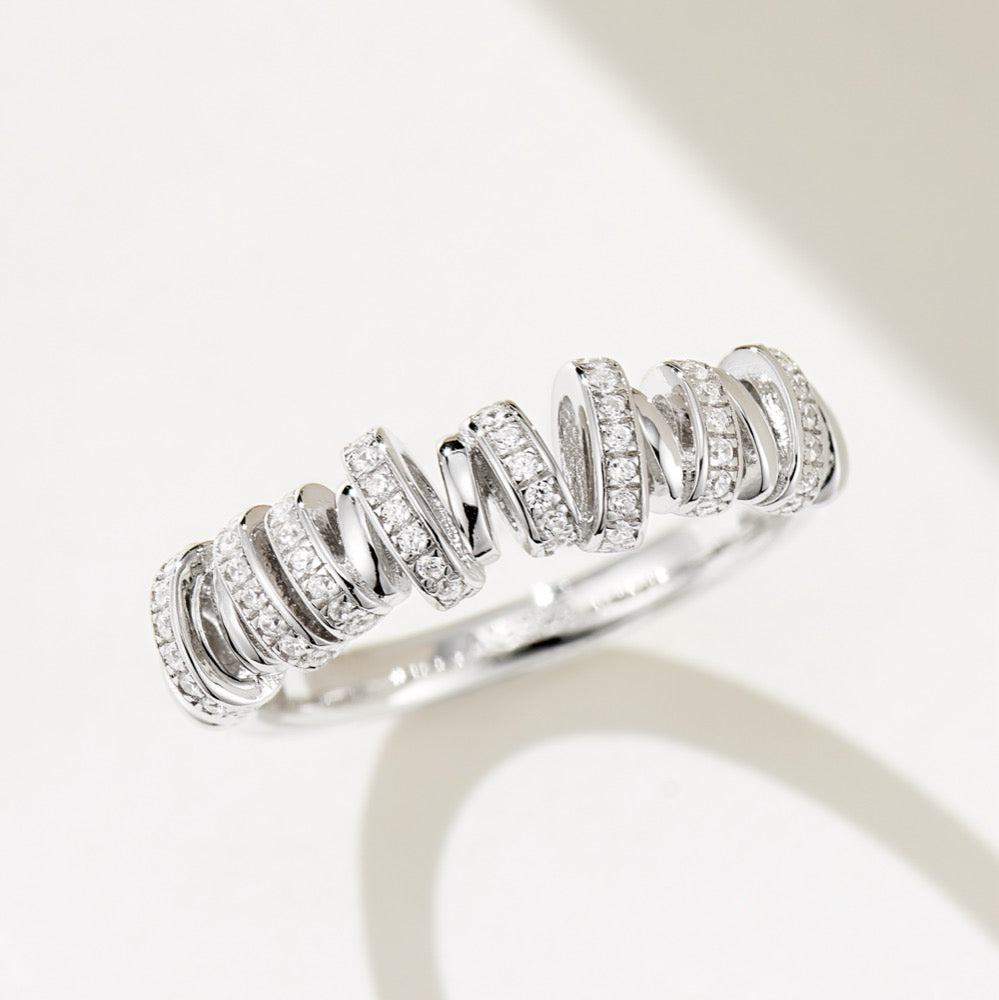 Irregular Twist Ring For Women Jewelry