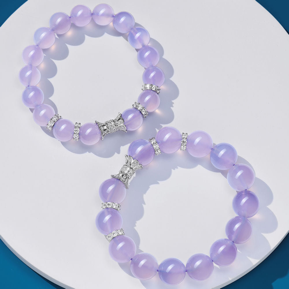 Purple Chalcedony Bracelet For Women Jewelry