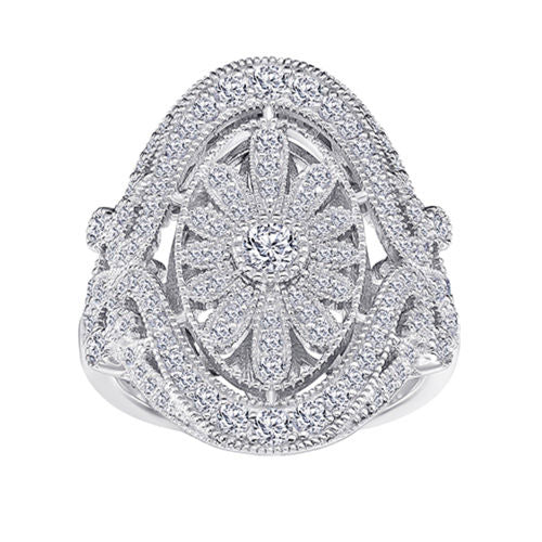 Full Diamond Daisy Ring For Women Jewelry