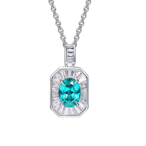 Trapezoidal Diamond Necklace For Women Jewelry