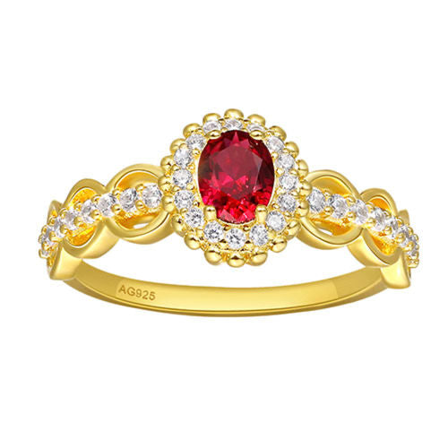 Vintage Red Corundum Ring