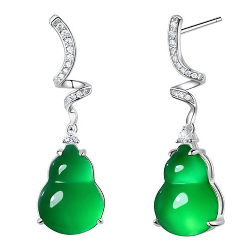 White Chalcedony Earrings For Women Jewelry