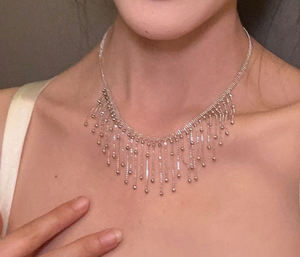 Tassel Bead Lace Necklace For Women Jewelry