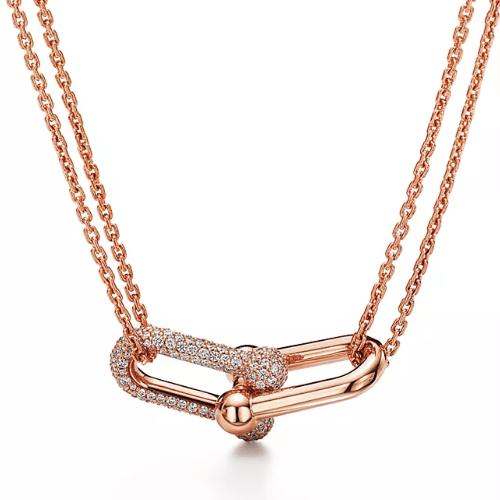 Double Link Diamond Necklace For Women Jewelry