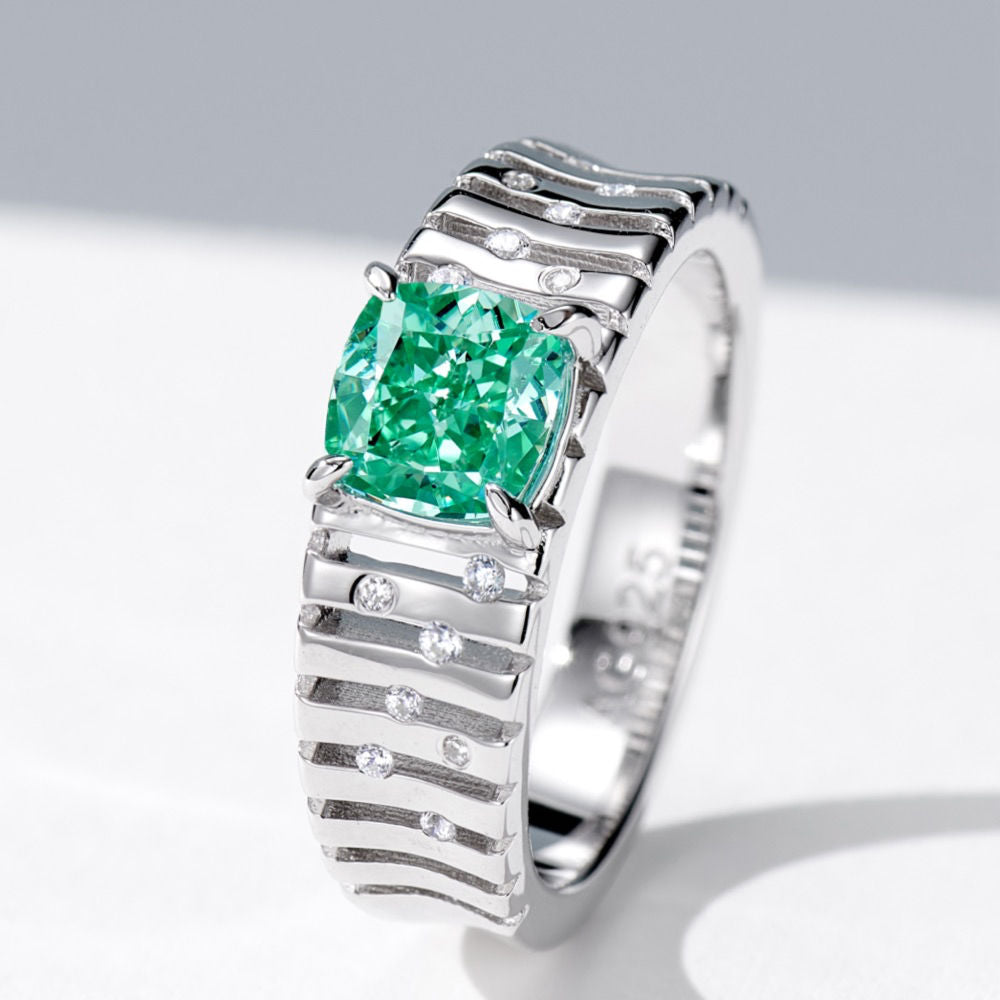 Green Diamond Ring