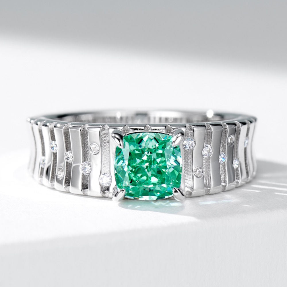 Green Diamond Ring