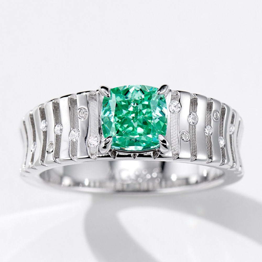 Green Diamond Ring