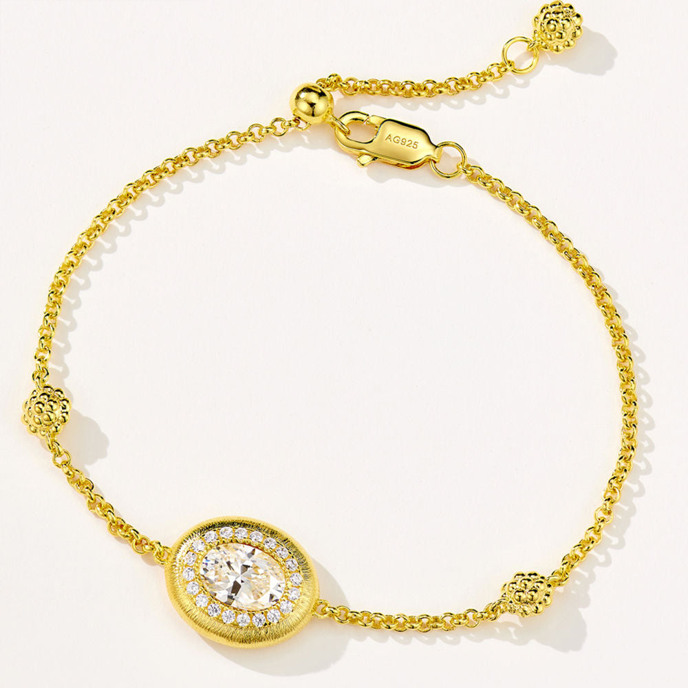 Vintage egg-shaped Diamond Bracelet