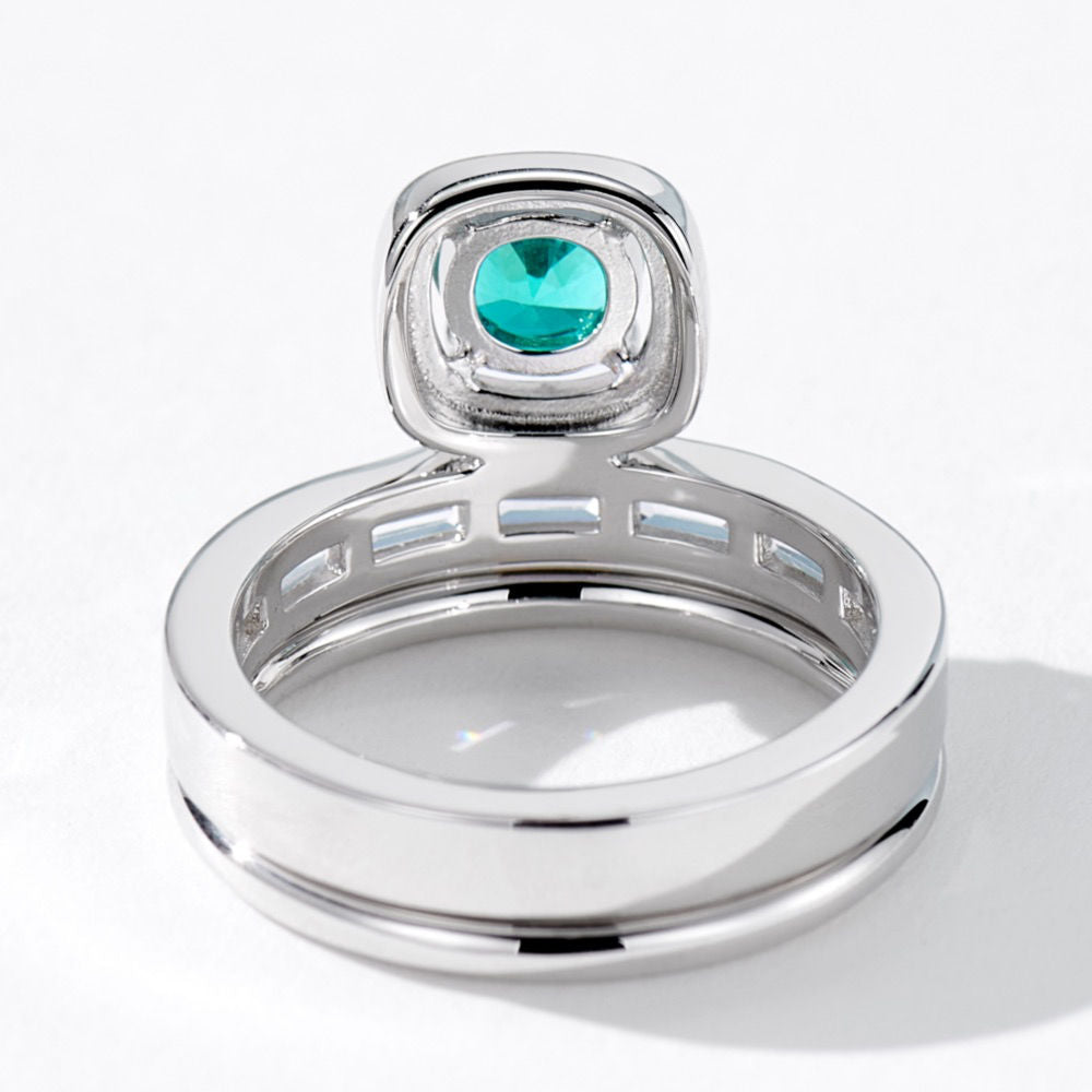 Paraiba Stacked Diamond Ring