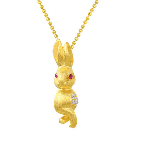 Rabbit Brushed Necklace For Women Jewelry
