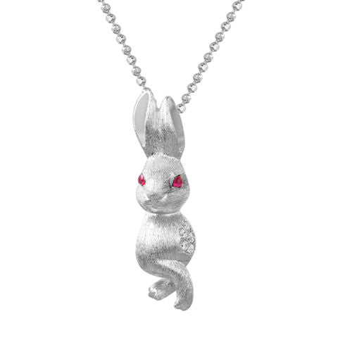 Rabbit Brushed Necklace For Women Jewelry