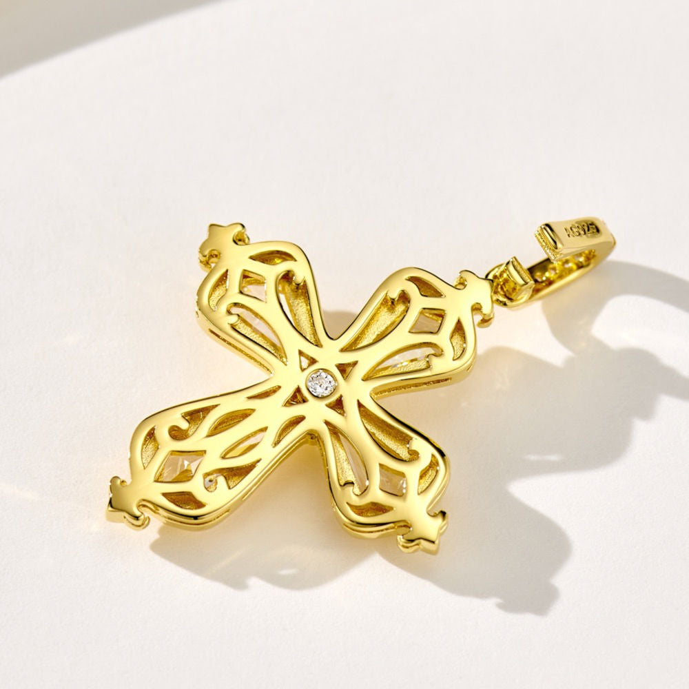 Iris Cross Necklace For Women Jewelry
