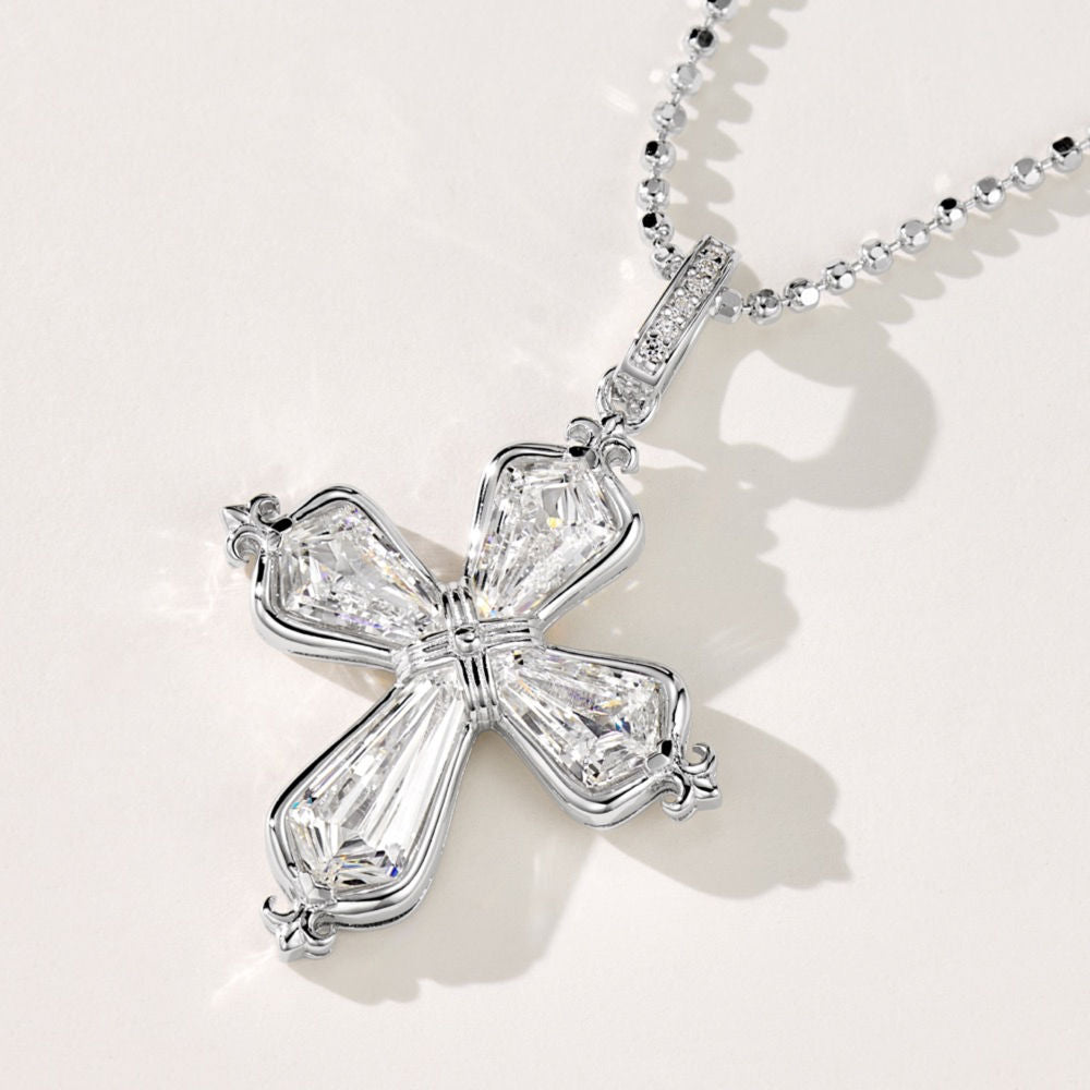 Iris Cross Necklace For Women Jewelry