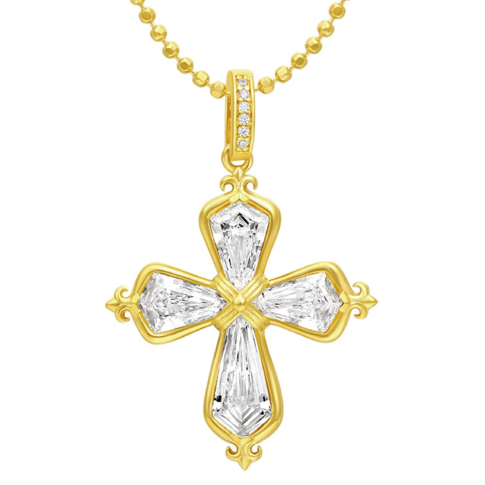 Iris Cross Necklace For Women Jewelry