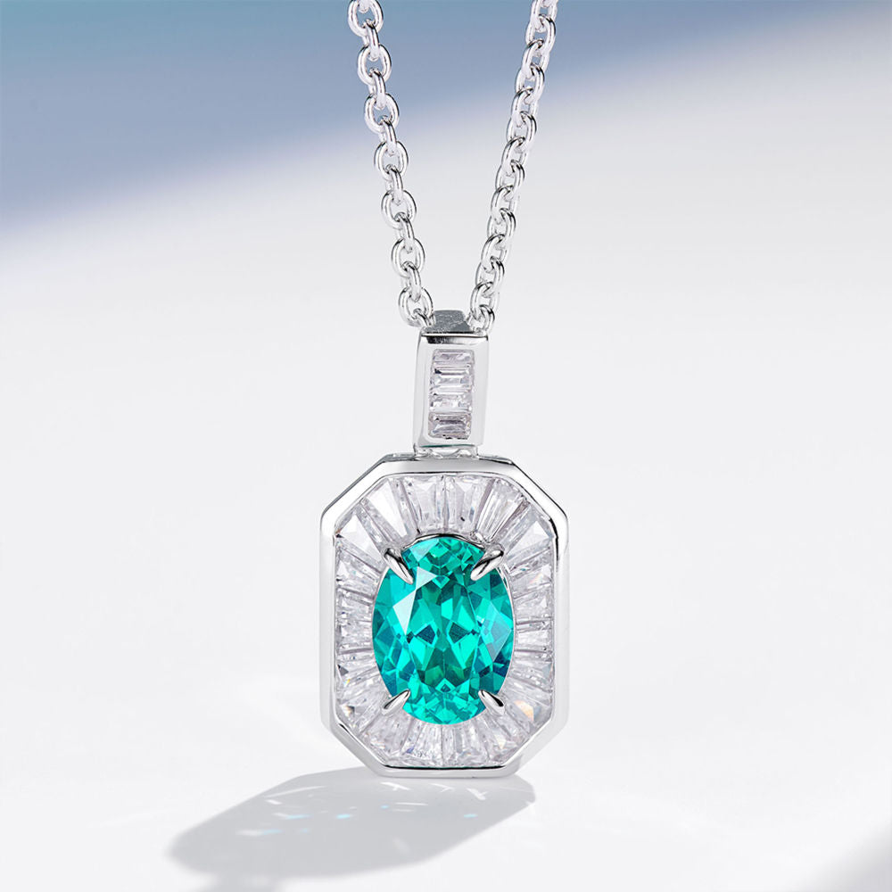 Trapezoidal Diamond Necklace For Women Jewelry