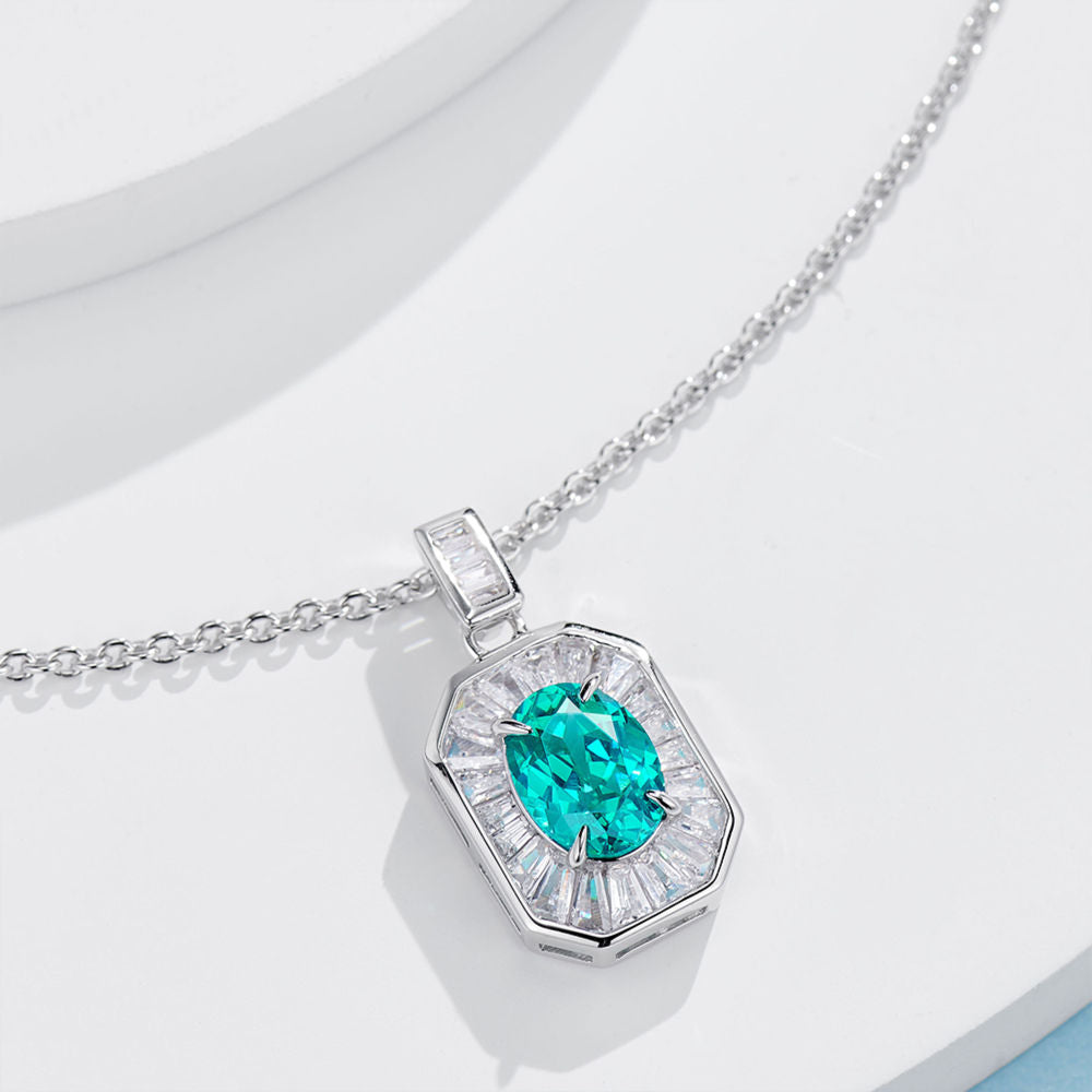 Trapezoidal Diamond Necklace For Women Jewelry