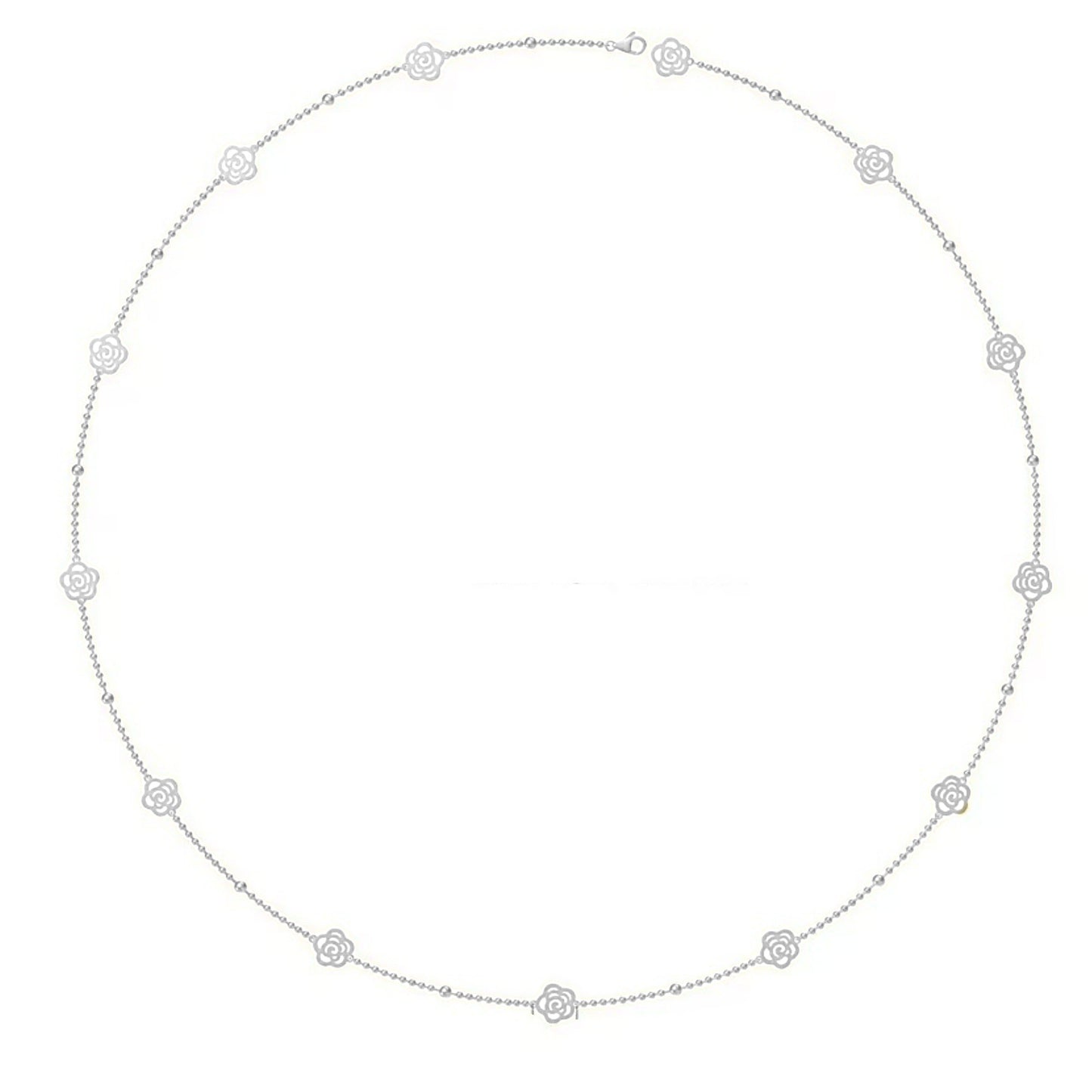 Rose Sweater Chain For Women Jewelry