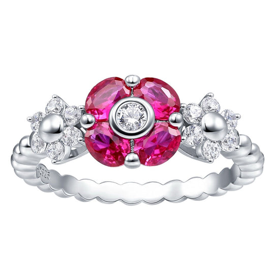 Ruby Petal Ring