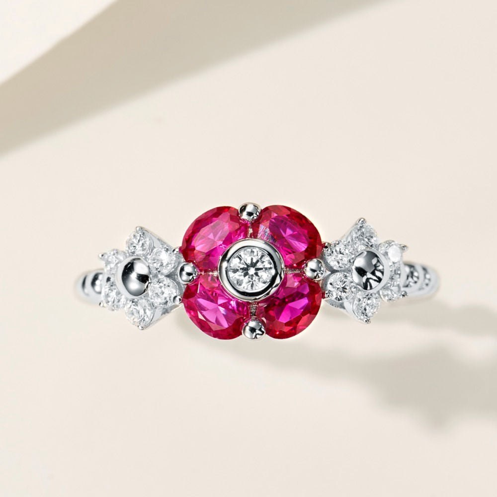 Ruby Petal Ring